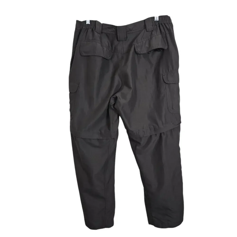 Y2K Men’s Convertible Cargo Zip Off Pants Grunge Streetwear Ripstop Gorpcore XL